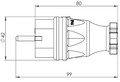 Disc.PLUG RUBBER 16A 3P - 2